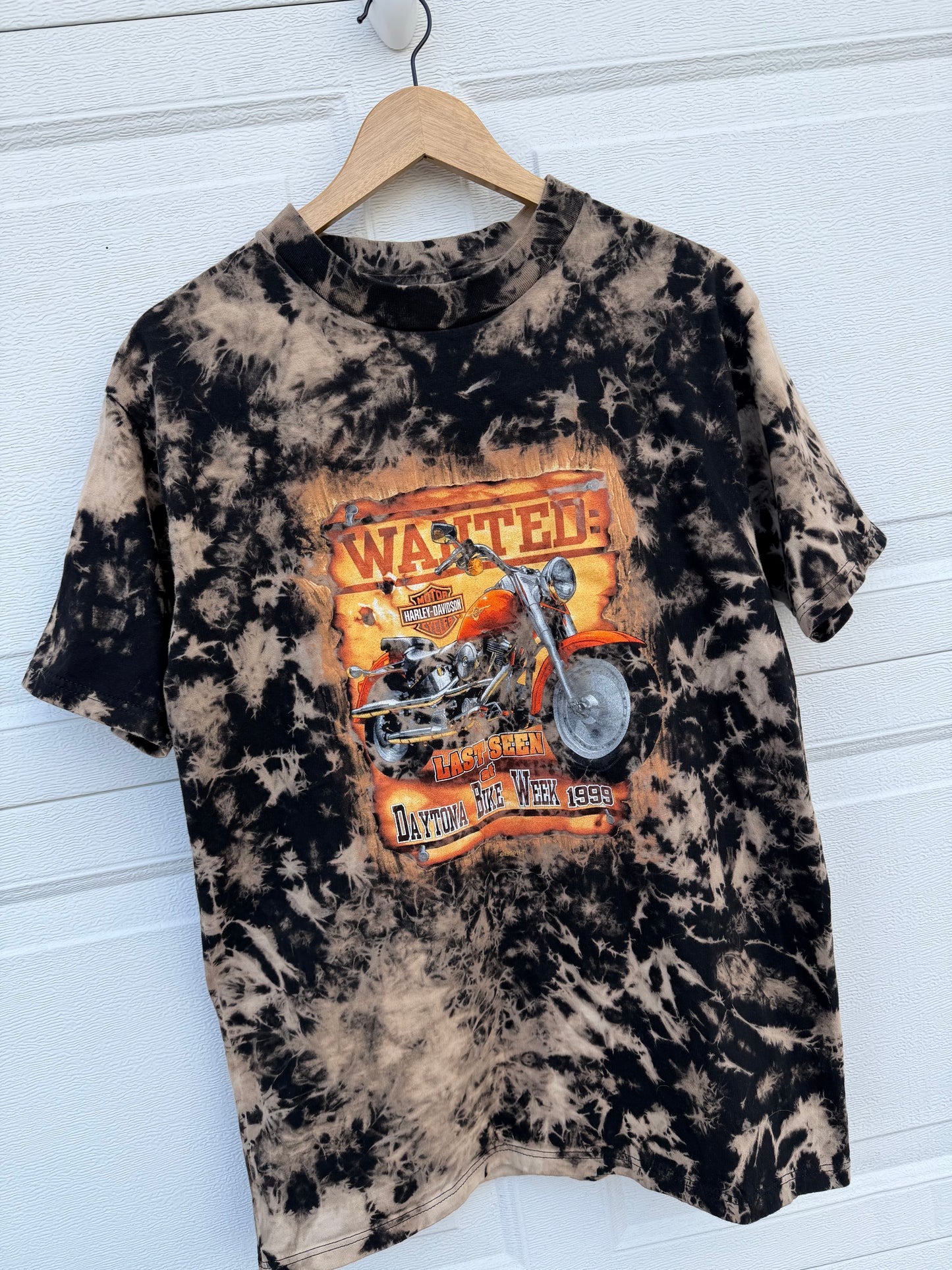 1999 Harley Daytona Bleach Dye Tee - L