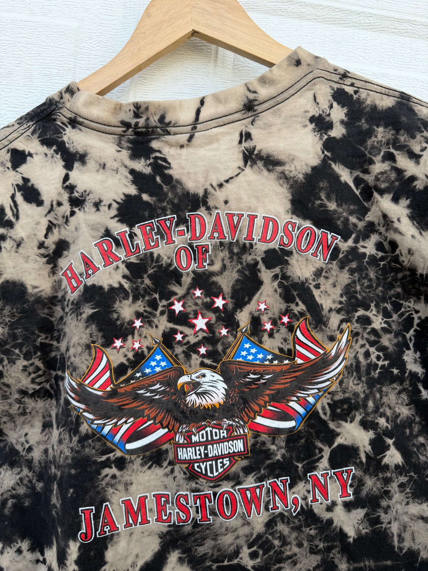 2002 Harley Bleach Dye Tee - L