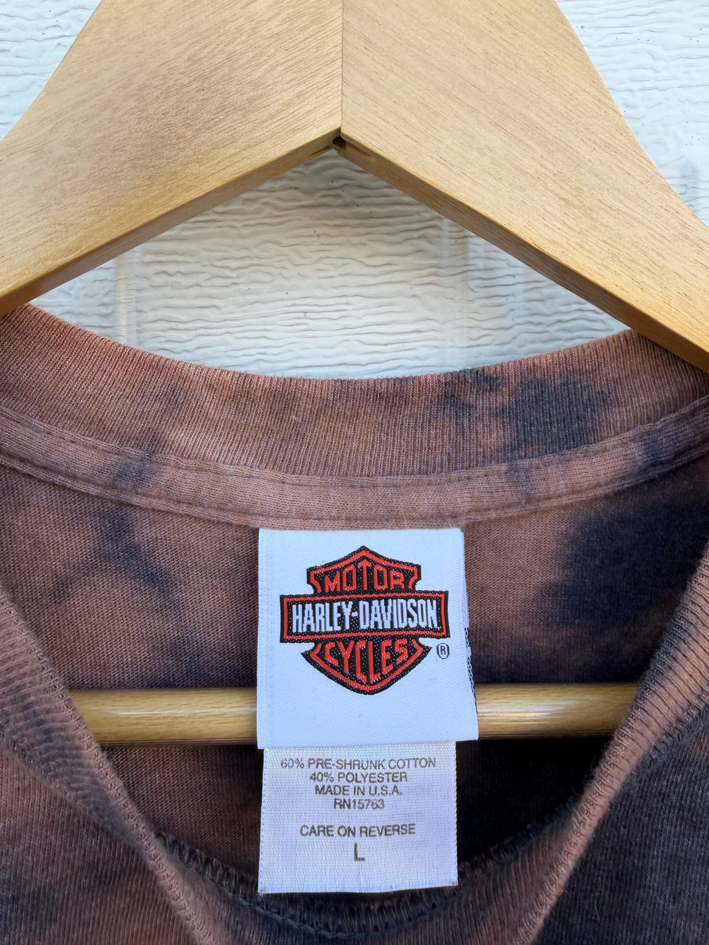 2004 Harley Bleach Dye Tee - L