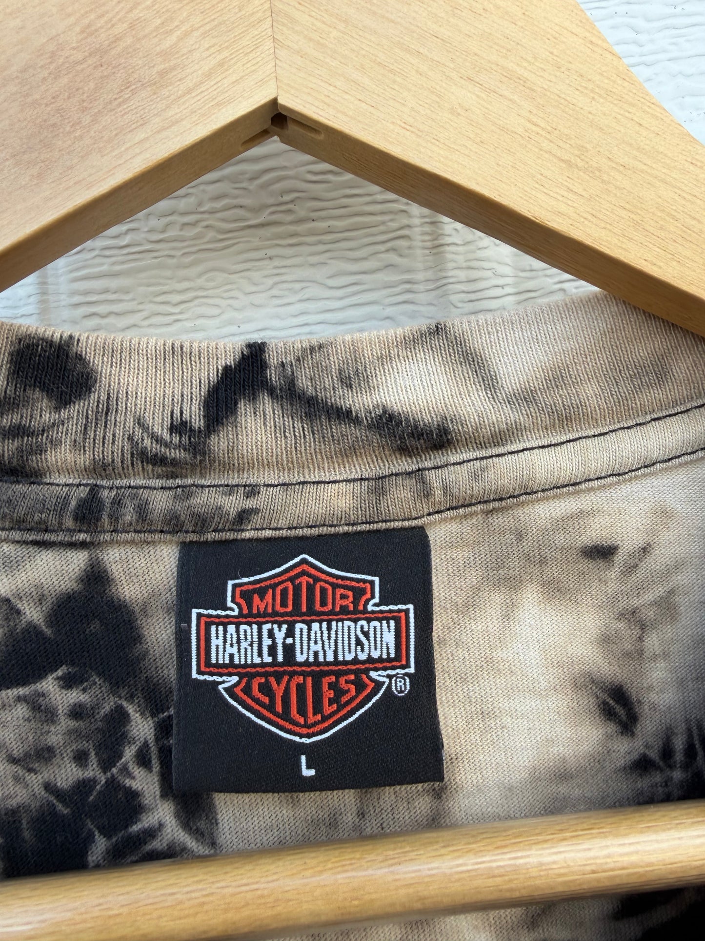 2003 Harley Bleach Dye Tee - L