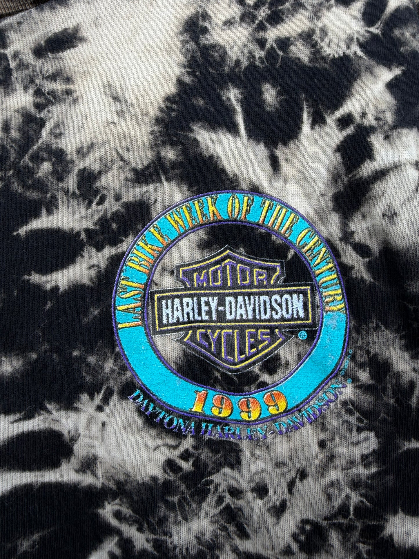 1999 Harley Daytona Bleach Dye Tee - L