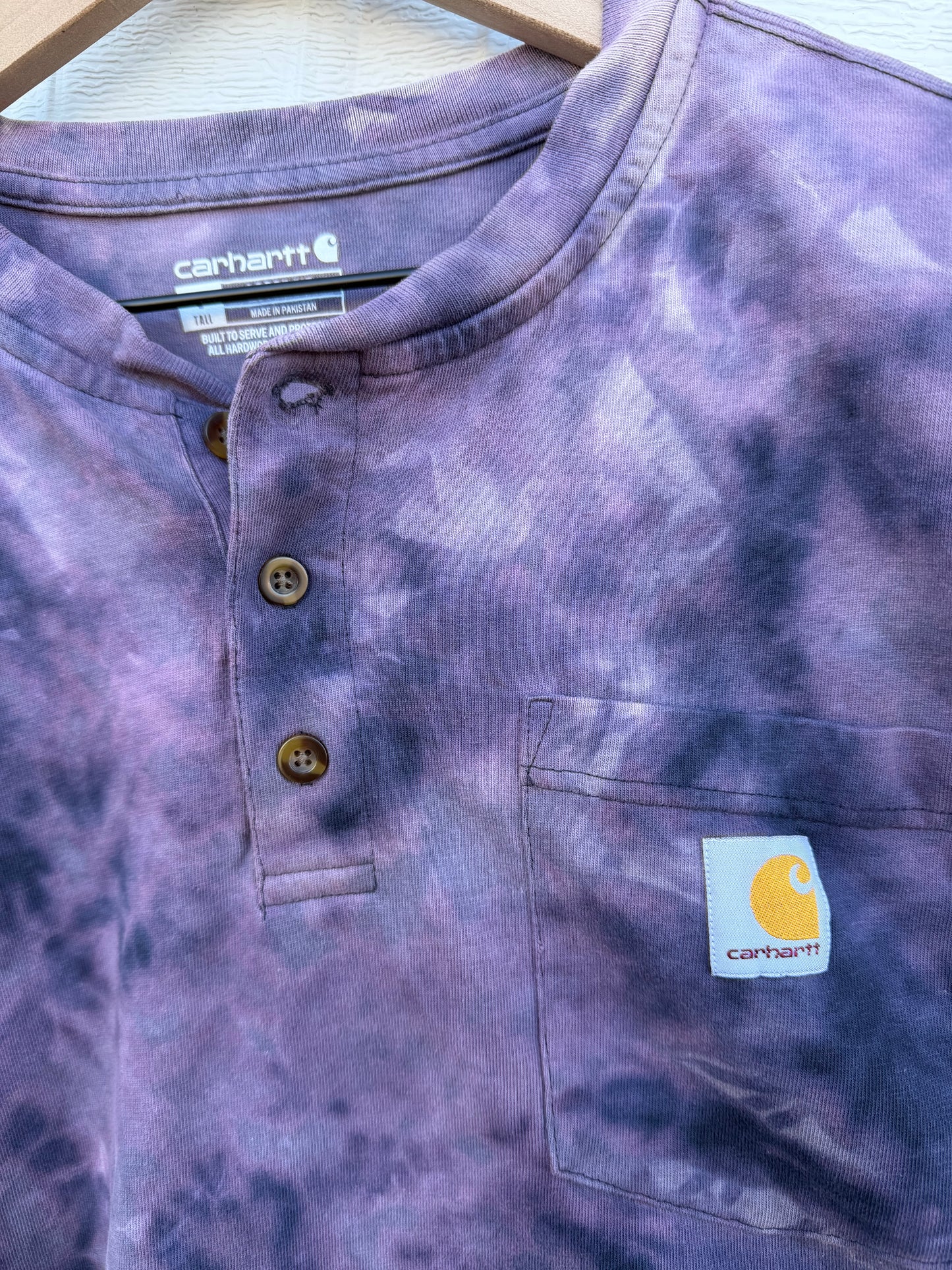 Carhartt Loose Fit Bleach Dye Pocket Long Sleeve - L Tall (Oversized)