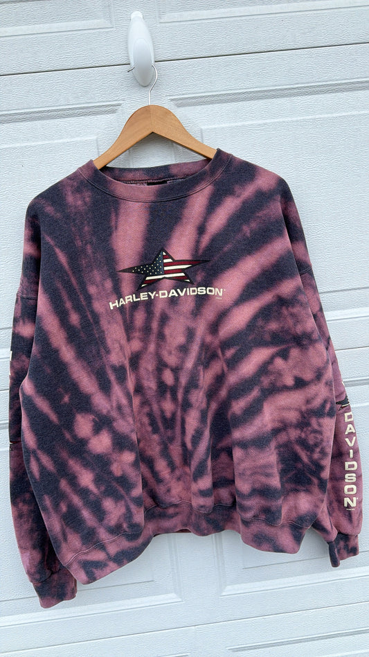 1996 Harley Bleach Dye Crewneck - XXL