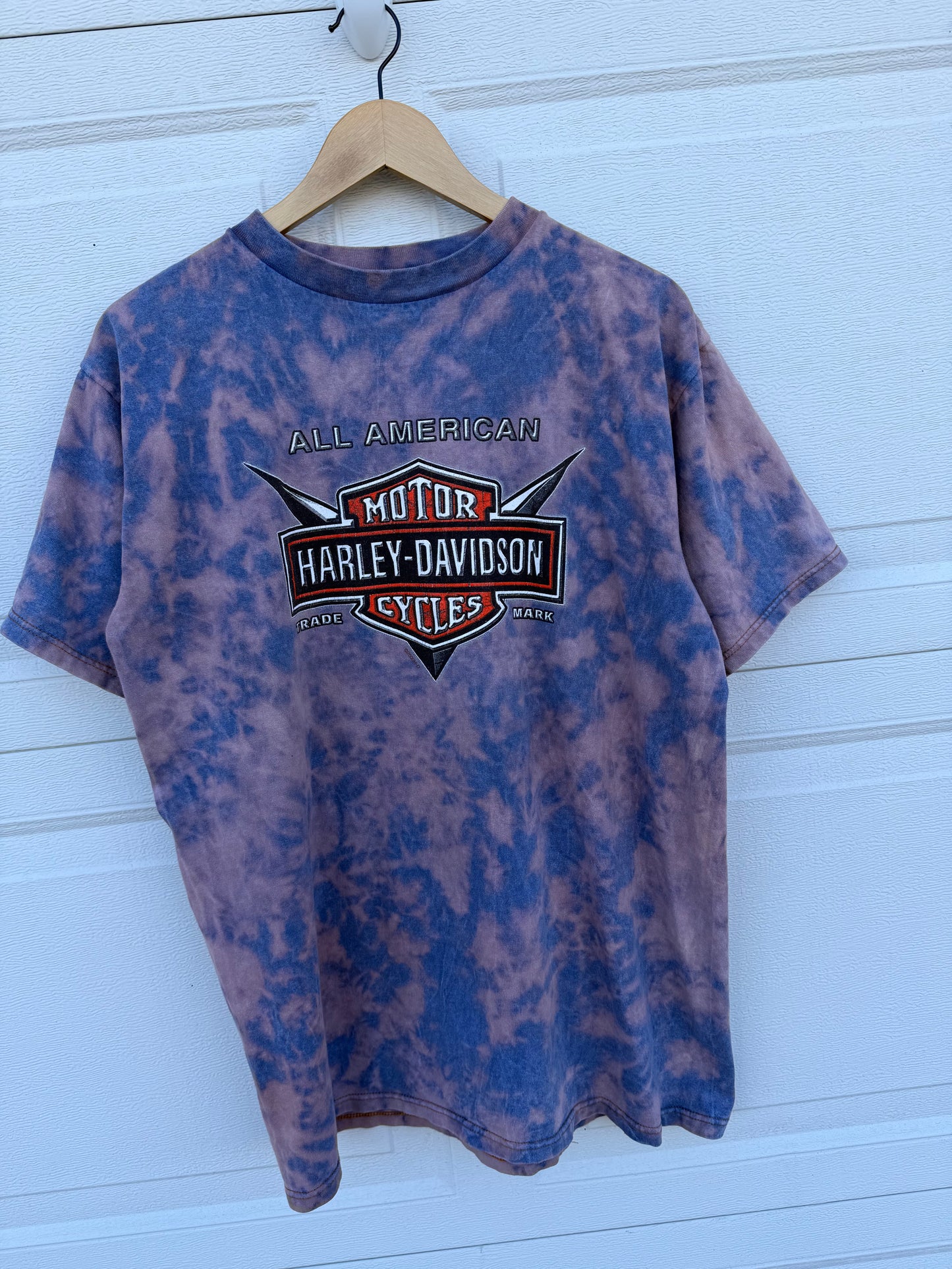 2000 Harley Bleach Dye Tee - L