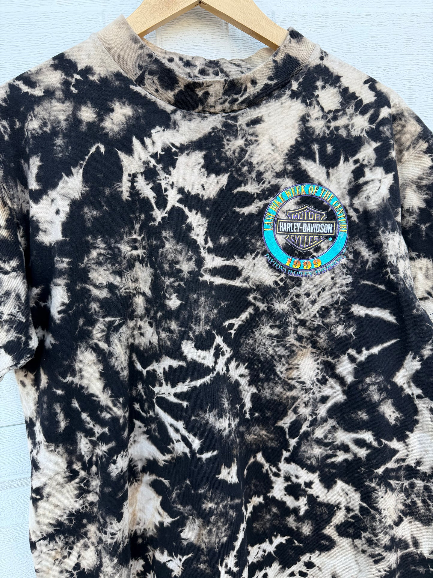 1999 Harley Daytona Bleach Dye Tee - L