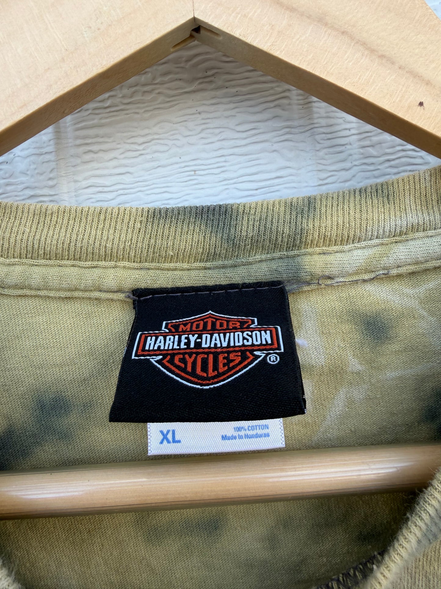 2018 Harley Pocket Bleach Dye Long Sleeve - XL