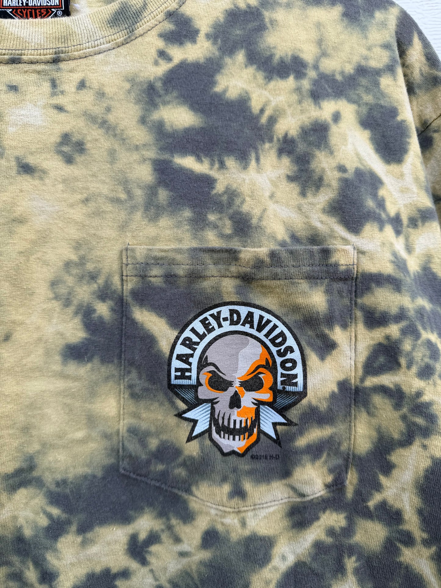 2018 Harley Pocket Bleach Dye Long Sleeve - XL