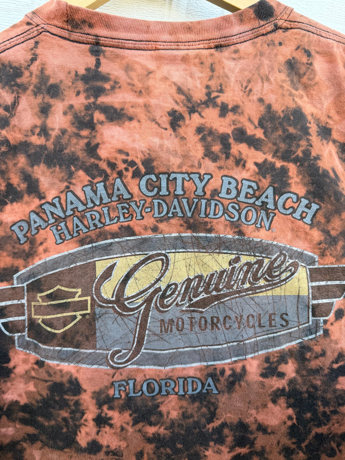 2014 Harley Pocket Bleach Dye Tee - L