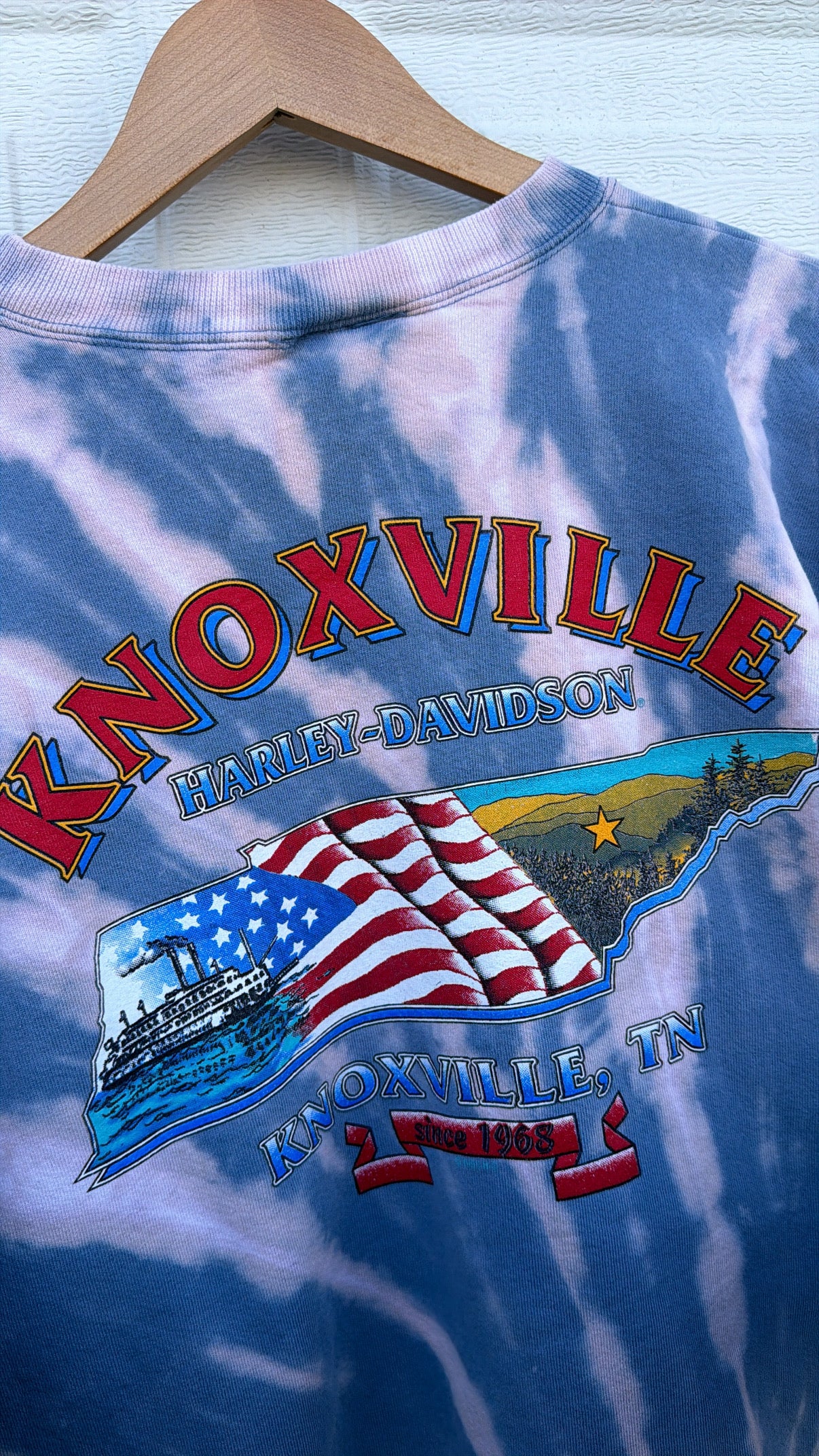 1996 Harley Bleach Dye Crewneck - L