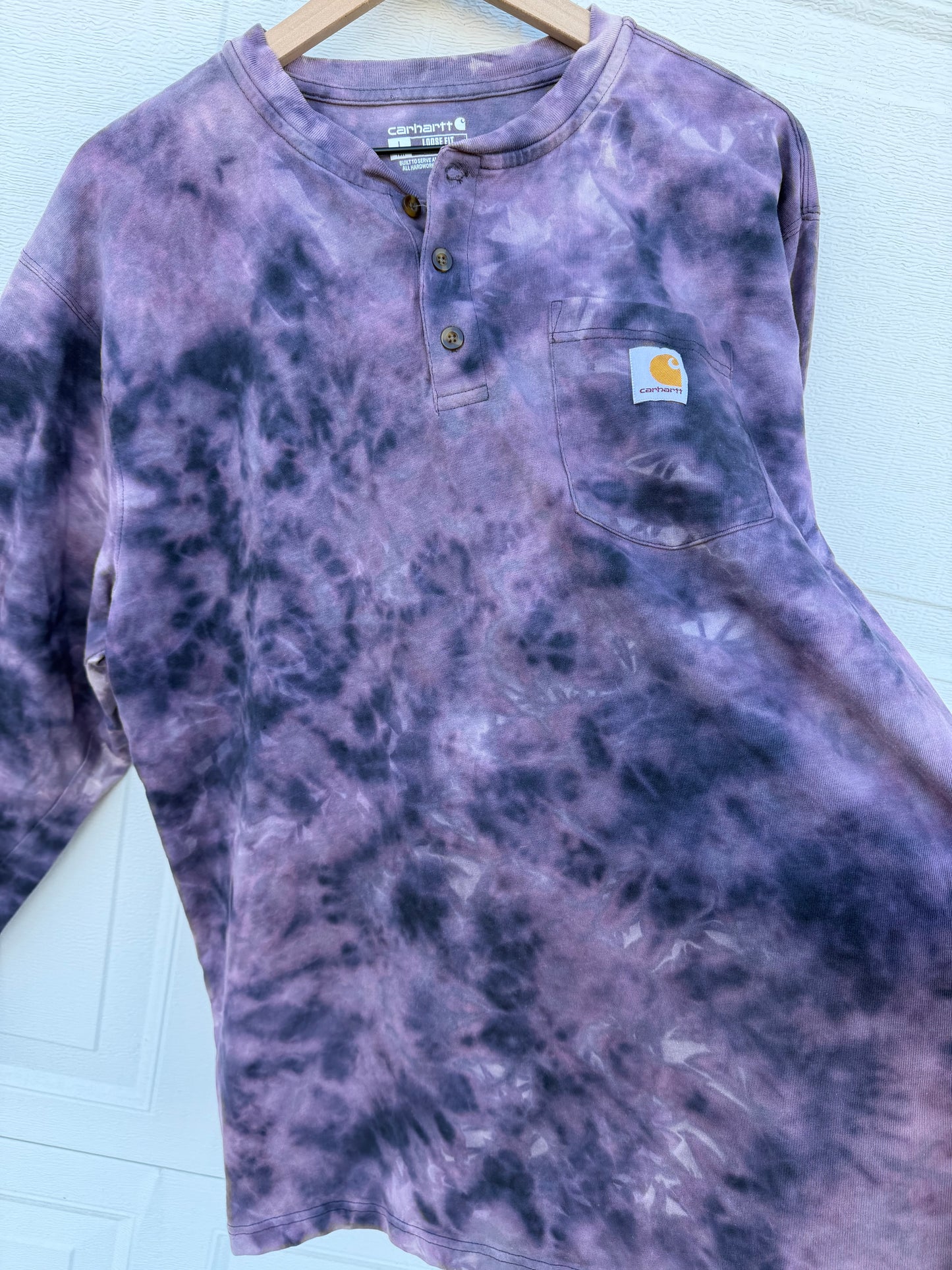Carhartt Loose Fit Bleach Dye Pocket Long Sleeve - L Tall (Oversized)