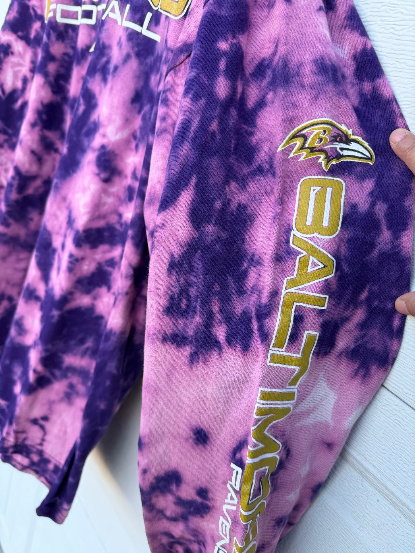 Ravens Bleach Dye Long Sleeve - XXL