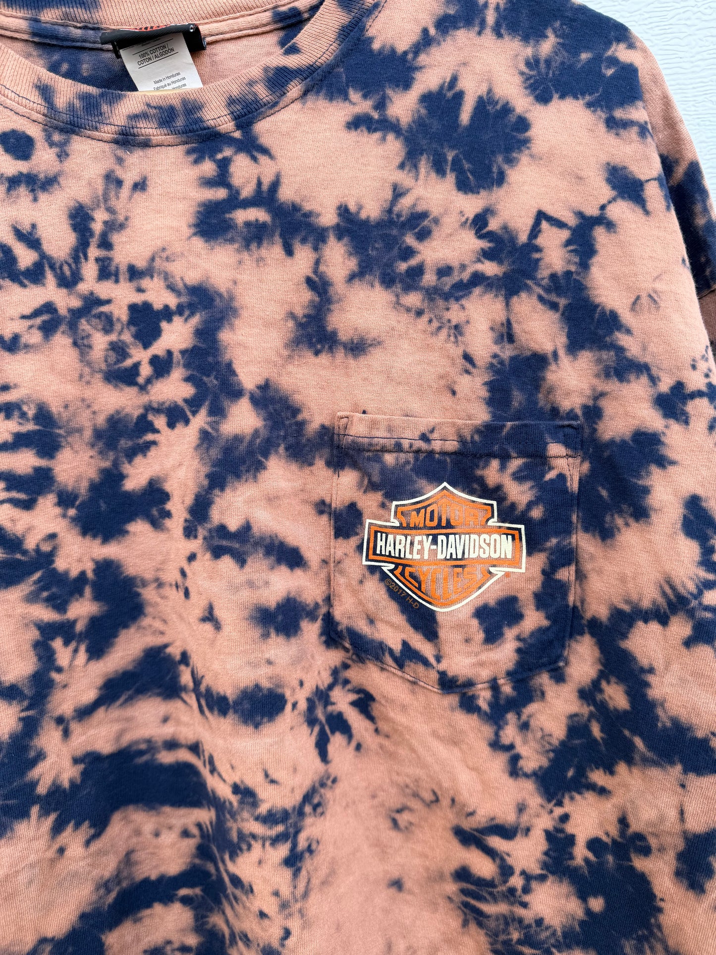 2017 Harley Pocket Bleach Dye Long Sleeve - XXL