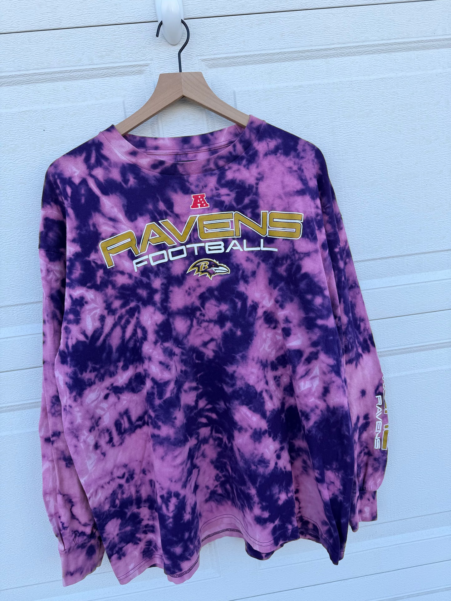Ravens Bleach Dye Long Sleeve - XXL