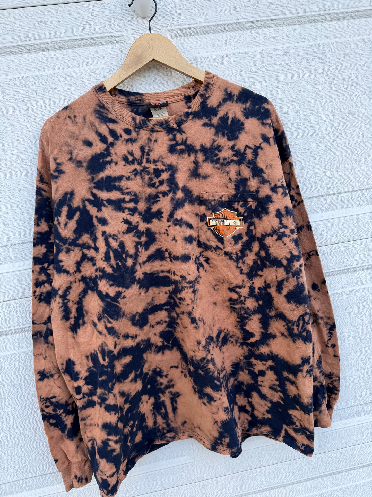 2017 Harley Pocket Bleach Dye Long Sleeve - XXL