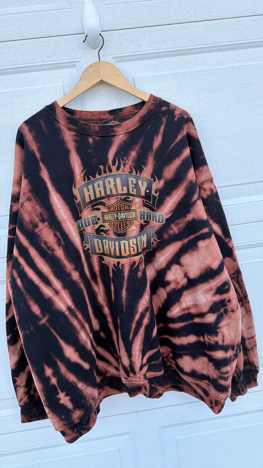 2010 Harley Bleach Dye Crewneck - 3XL