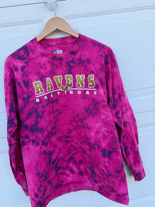 Ravens Bleach Dye Long Sleeve - M