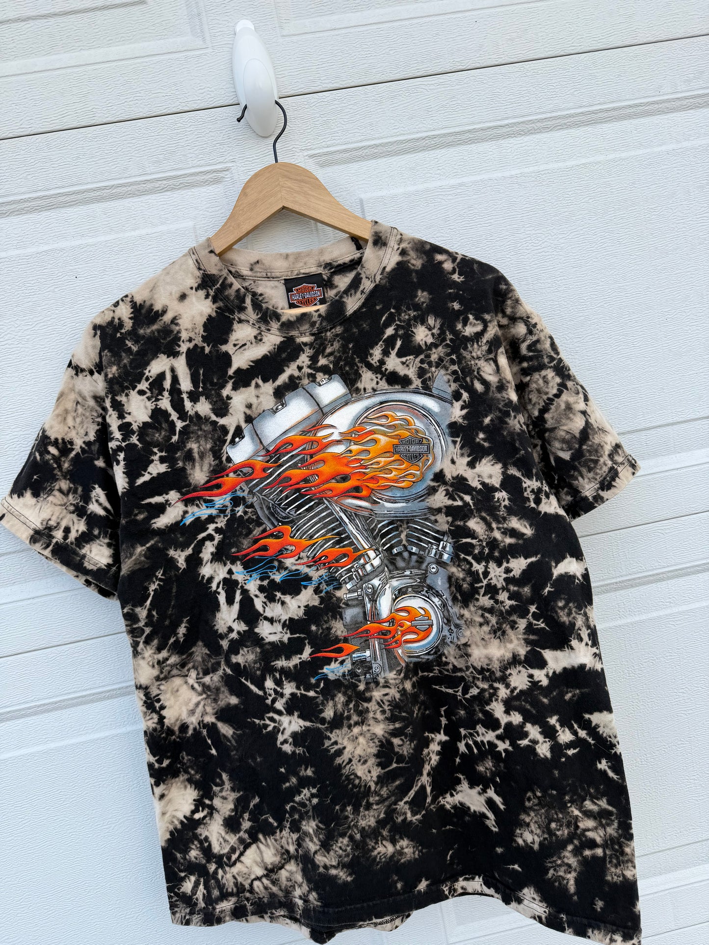 2001 Harley Bleach Dye Tee - L