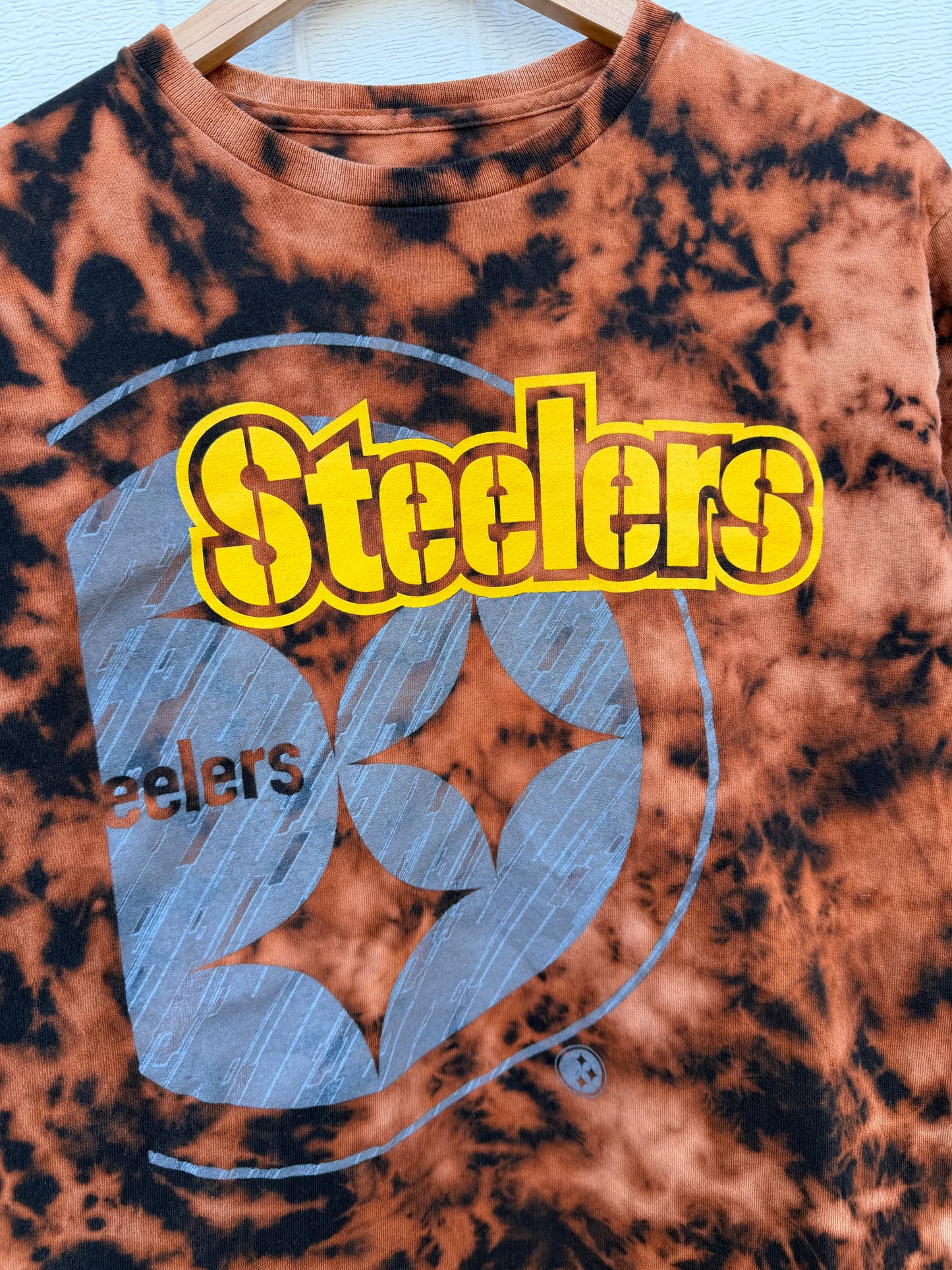 Steelers Bleach Dye Long Sleeve - M