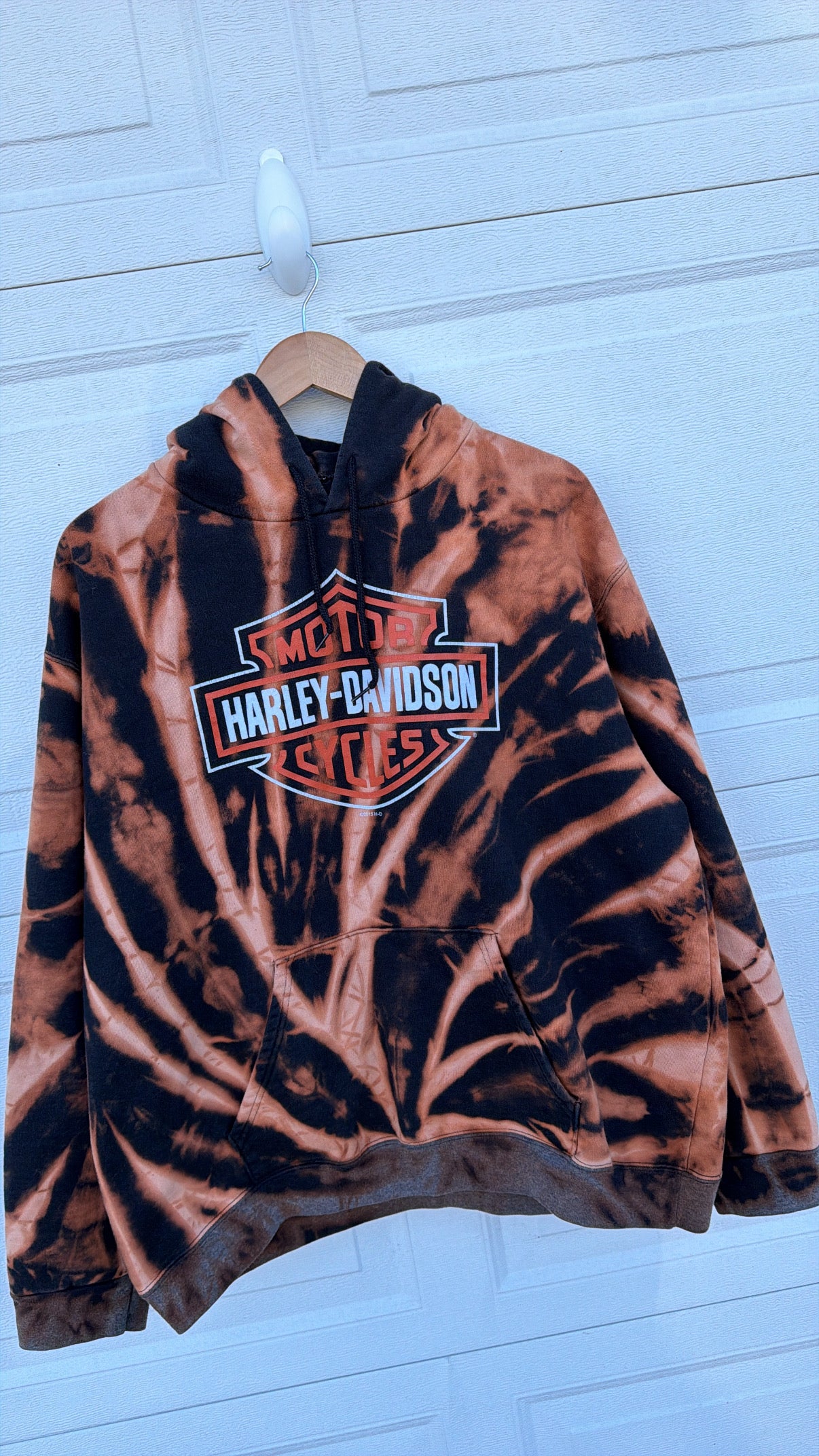 Harley Bleach Dye Hoodie - XL
