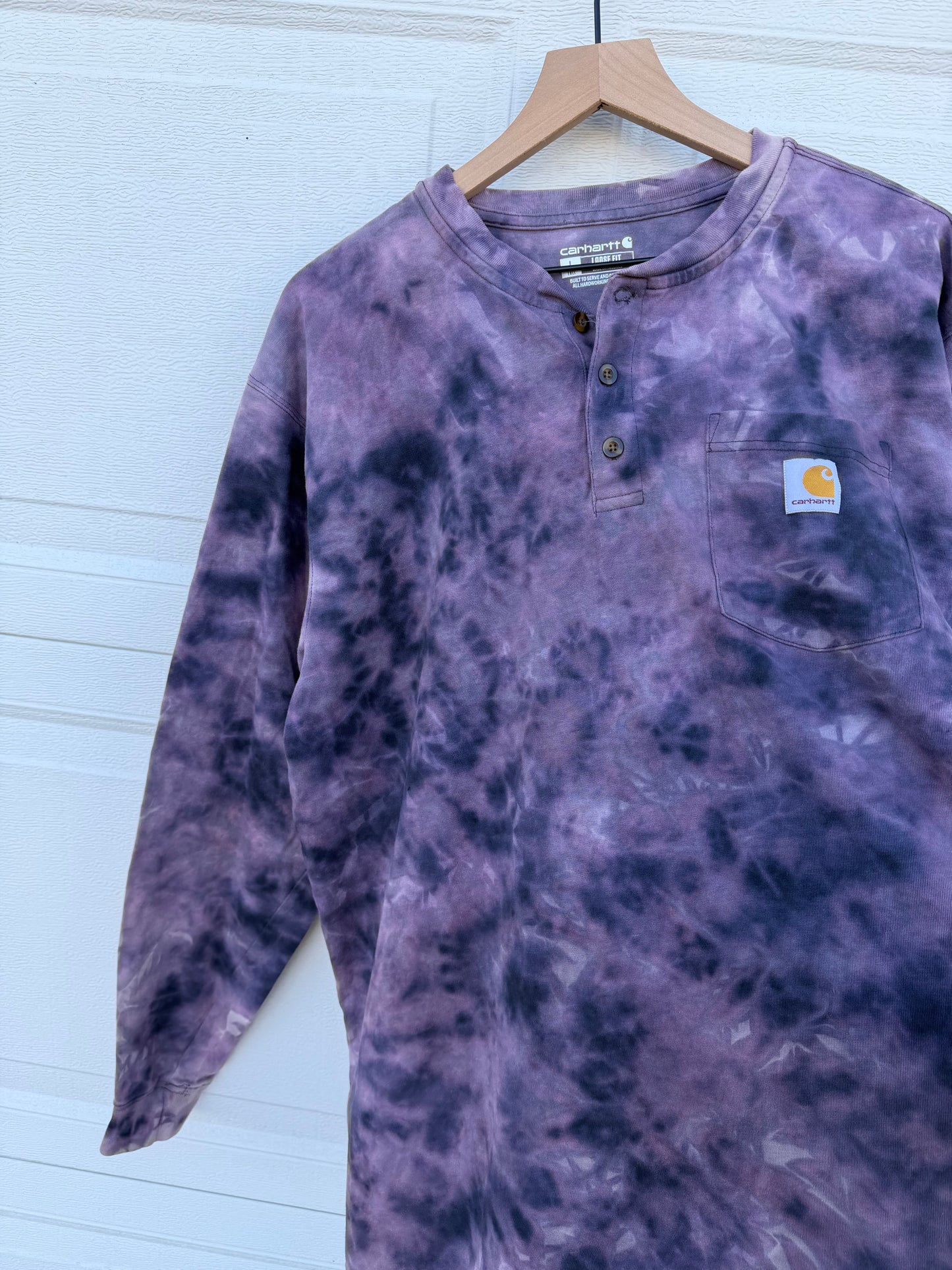 Carhartt Loose Fit Bleach Dye Pocket Long Sleeve - L Tall (Oversized)
