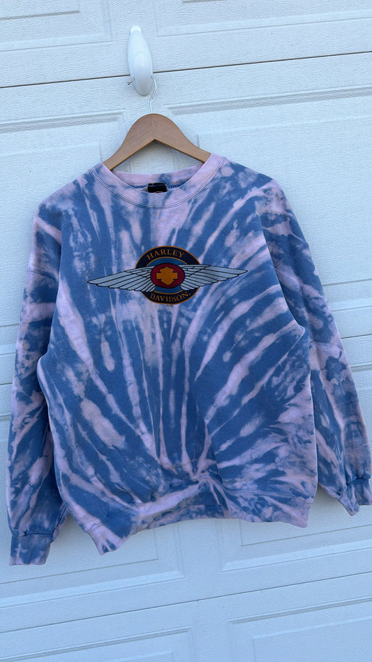 1996 Harley Bleach Dye Crewneck - L