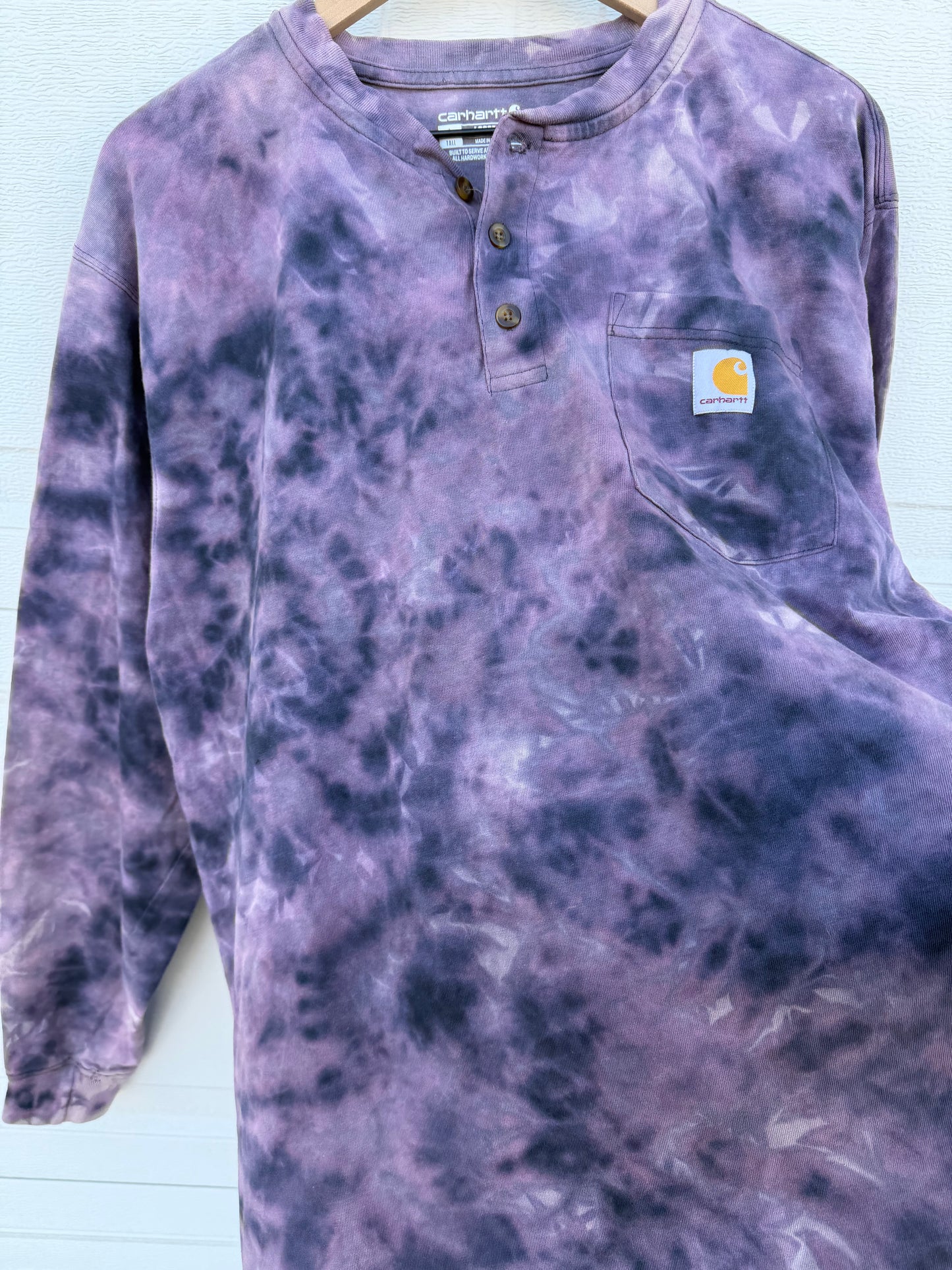 Carhartt Loose Fit Bleach Dye Pocket Long Sleeve - L Tall (Oversized)