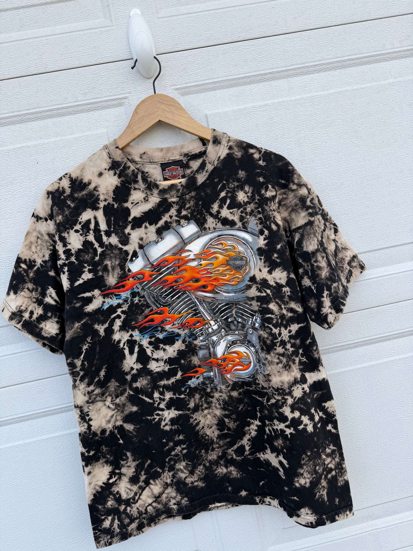 2001 Harley Bleach Dye Tee - L