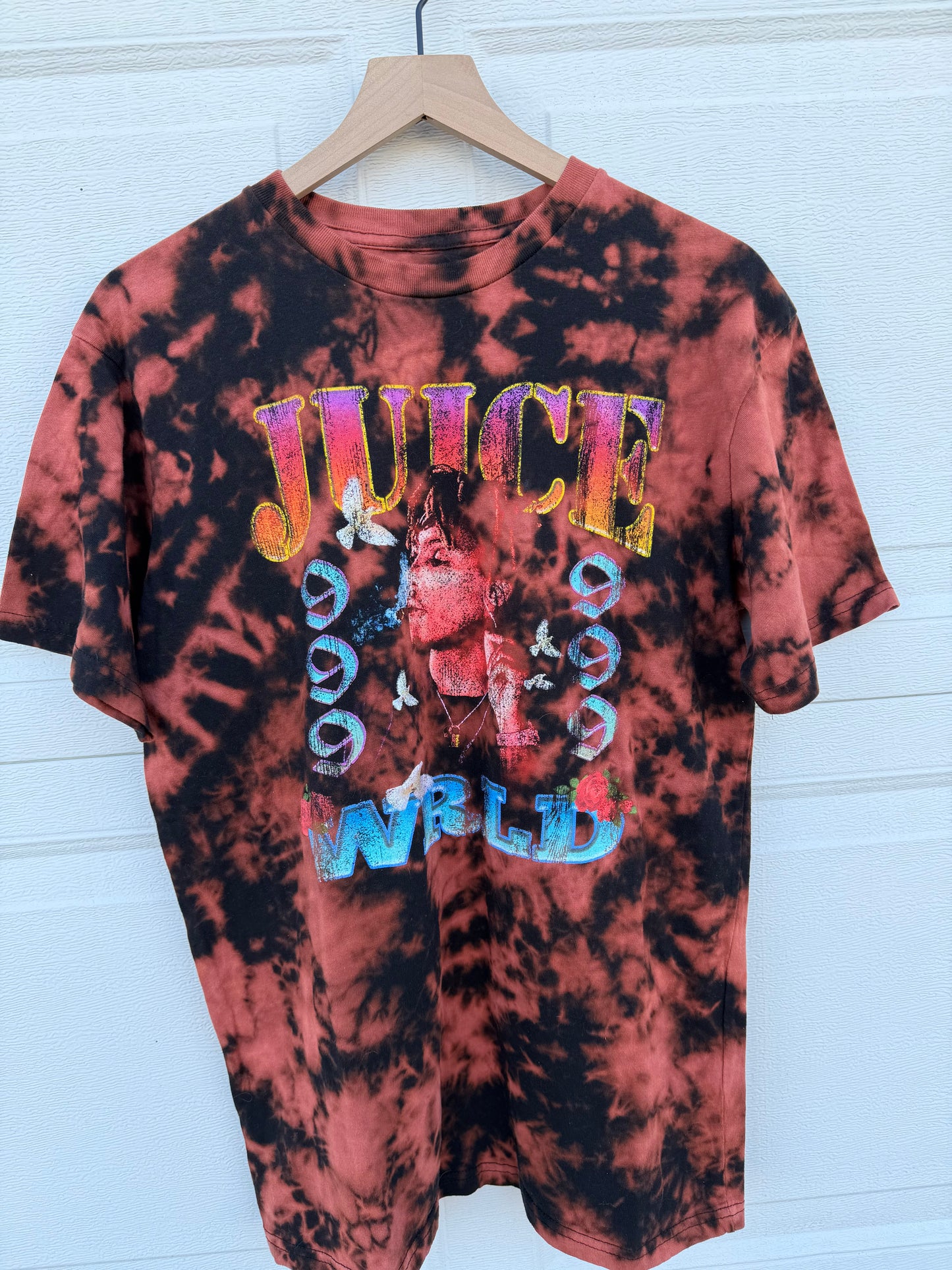 Juice Wrld Bleach Dye Tee - L